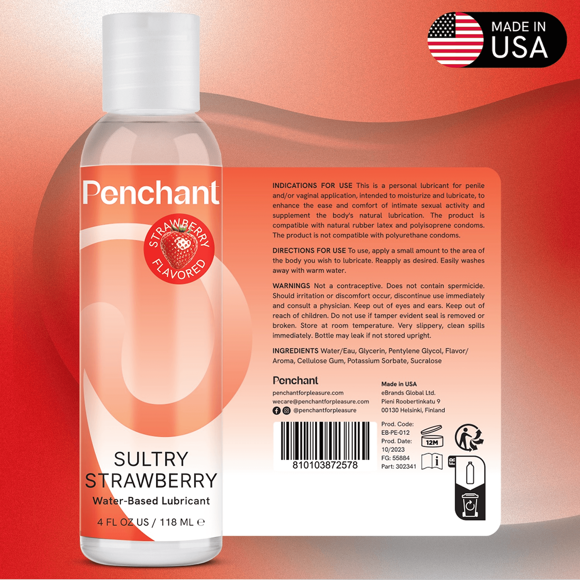 Strawberry Lube - Flavored Personal Lubricant | Penchant Strawberry Lube - Flavored Personal Lubricant | Penchant