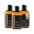 Three Penchant Classic Silicone Based Premium Nightstand Lube 4oz bottles bundle, made in USA, transparent background